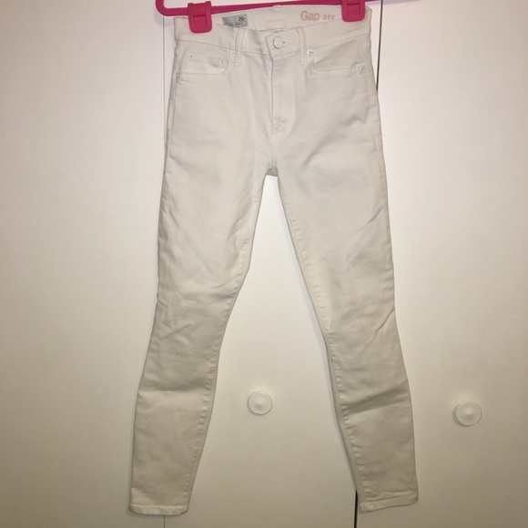 Gap White True Skinny Jeans 0 26 - Picture 2 of 7